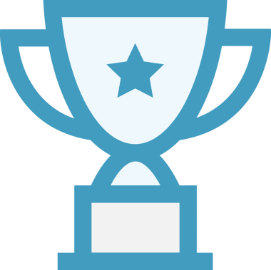 Kazanan ikon sembolü, ödül ödülünün renk tasarımı ile tasarımı ile tasvir edilmesi, modern grafik sanatları dijital tasarımı için mükemmel bir başarı ve zafer sembolü.