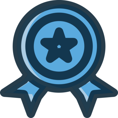 Kazanan ikon sembolü, ödül ödülünün renk tasarımı ile tasarımı ile tasvir edilmesi, modern grafik sanatları dijital tasarımı için mükemmel bir başarı ve zafer sembolü.