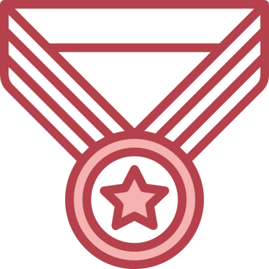 Kazanan ikon sembolü, ödül ödülünün renk tasarımı ile tasarımı ile tasvir edilmesi, modern grafik sanatları dijital tasarımı için mükemmel bir başarı ve zafer sembolü.