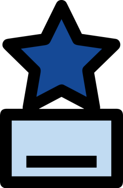 Kazanan ikon sembolü, ödül ödülünün renk tasarımı ile tasarımı ile tasvir edilmesi, modern grafik sanatları dijital tasarımı için mükemmel bir başarı ve zafer sembolü.