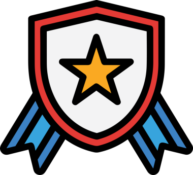 Kazanan ikon sembolü, ödül ödülünün renk tasarımı ile tasarımı ile tasvir edilmesi, modern grafik sanatları dijital tasarımı için mükemmel bir başarı ve zafer sembolü.