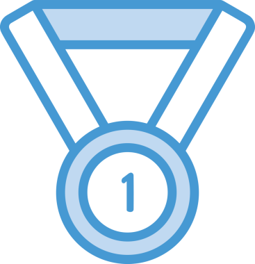 Kazanan ikon sembolü, ödül ödülünün renk tasarımı ile tasarımı ile tasvir edilmesi, modern grafik sanatları dijital tasarımı için mükemmel bir başarı ve zafer sembolü.