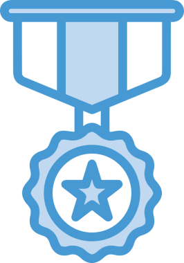 Kazanan ikon sembolü, ödül ödülünün renk tasarımı ile tasarımı ile tasvir edilmesi, modern grafik sanatları dijital tasarımı için mükemmel bir başarı ve zafer sembolü.