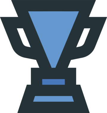 Kazanan ikon sembolü, ödül ödülünün renk tasarımı ile tasarımı ile tasvir edilmesi, modern grafik sanatları dijital tasarımı için mükemmel bir başarı ve zafer sembolü.