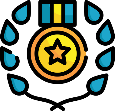 Kazanan ikon sembolü, ödül ödülünün renk tasarımı ile tasarımı ile tasvir edilmesi, modern grafik sanatları dijital tasarımı için mükemmel bir başarı ve zafer sembolü.