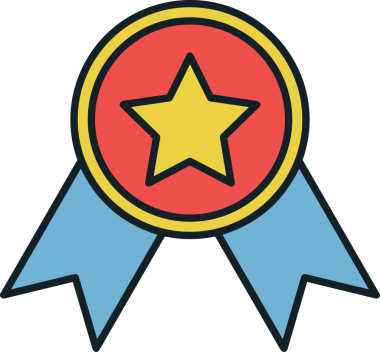 Kazanan ikon sembolü, ödül ödülünün renk tasarımı ile tasarımı ile tasvir edilmesi, modern grafik sanatları dijital tasarımı için mükemmel bir başarı ve zafer sembolü.