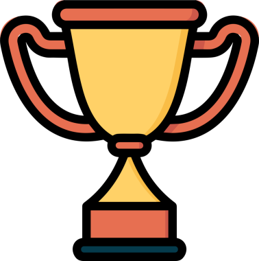 Kazanan ikon sembolü, ödül ödülünün renk tasarımı ile tasarımı ile tasvir edilmesi, modern grafik sanatları dijital tasarımı için mükemmel bir başarı ve zafer sembolü.