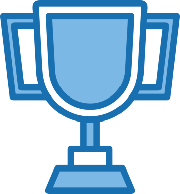 Kazanan ikon sembolü, ödül ödülünün renk tasarımı ile tasarımı ile tasvir edilmesi, modern grafik sanatları dijital tasarımı için mükemmel bir başarı ve zafer sembolü.