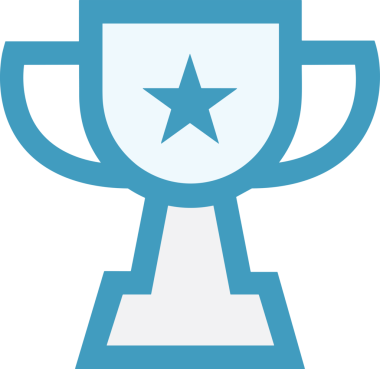 Kazanan ikon sembolü, ödül ödülünün renk tasarımı ile tasarımı ile tasvir edilmesi, modern grafik sanatları dijital tasarımı için mükemmel bir başarı ve zafer sembolü.