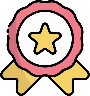 Kazanan ikon sembolü, ödül ödülünün renk tasarımı ile tasarımı ile tasvir edilmesi, modern grafik sanatları dijital tasarımı için mükemmel bir başarı ve zafer sembolü.