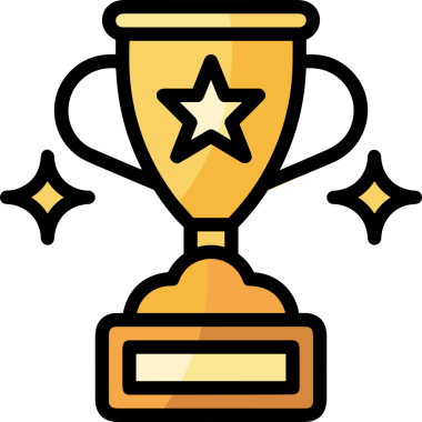 Kazanan ikon sembolü, ödül ödülünün renk tasarımı ile tasarımı ile tasvir edilmesi, modern grafik sanatları dijital tasarımı için mükemmel bir başarı ve zafer sembolü.