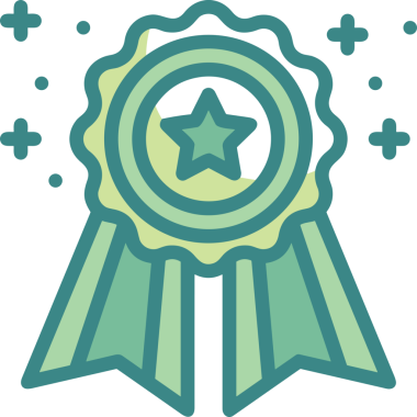 Kazanan ikon sembolü, ödül ödülünün renk tasarımı ile tasarımı ile tasvir edilmesi, modern grafik sanatları dijital tasarımı için mükemmel bir başarı ve zafer sembolü.