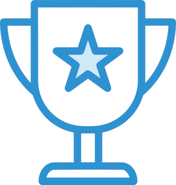 Kazanan ikon sembolü, ödül ödülünün renk tasarımı ile tasarımı ile tasvir edilmesi, modern grafik sanatları dijital tasarımı için mükemmel bir başarı ve zafer sembolü.