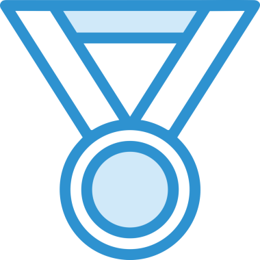 Kazanan ikon sembolü, ödül ödülünün renk tasarımı ile tasarımı ile tasvir edilmesi, modern grafik sanatları dijital tasarımı için mükemmel bir başarı ve zafer sembolü.