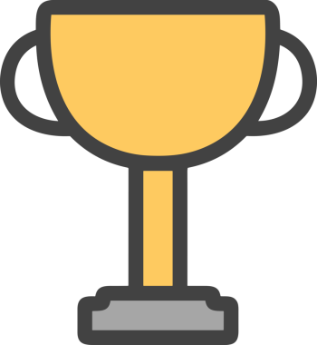 Kazanan ikon sembolü, ödül ödülünün renk tasarımı ile tasarımı ile tasvir edilmesi, modern grafik sanatları dijital tasarımı için mükemmel bir başarı ve zafer sembolü.