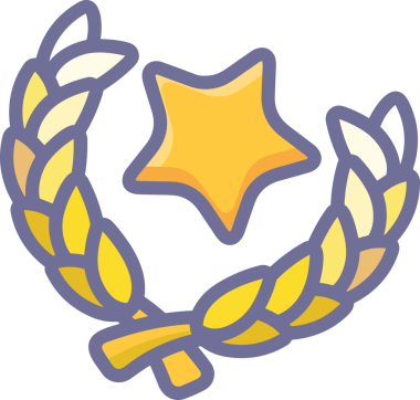 Kazanan ikon sembolü, ödül ödülünün renk tasarımı ile tasarımı ile tasvir edilmesi, modern grafik sanatları dijital tasarımı için mükemmel bir başarı ve zafer sembolü.