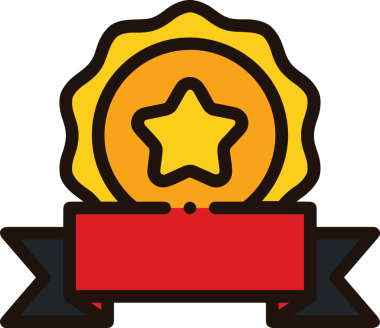 Kazanan ikon sembolü, ödül ödülünün renk tasarımı ile tasarımı ile tasvir edilmesi, modern grafik sanatları dijital tasarımı için mükemmel bir başarı ve zafer sembolü.