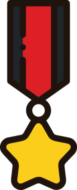 Kazanan ikon sembolü, ödül ödülünün renk tasarımı ile tasarımı ile tasvir edilmesi, modern grafik sanatları dijital tasarımı için mükemmel bir başarı ve zafer sembolü.