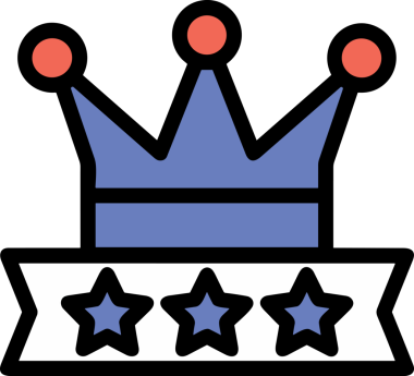 Kazanan ikon sembolü, ödül ödülünün renk tasarımı ile tasarımı ile tasvir edilmesi, modern grafik sanatları dijital tasarımı için mükemmel bir başarı ve zafer sembolü.