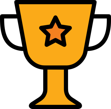 Kazanan ikon sembolü, ödül ödülünün renk tasarımı ile tasarımı ile tasvir edilmesi, modern grafik sanatları dijital tasarımı için mükemmel bir başarı ve zafer sembolü.