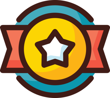 Kazanan ikon sembolü, ödül ödülünün renk tasarımı ile tasarımı ile tasvir edilmesi, modern grafik sanatları dijital tasarımı için mükemmel bir başarı ve zafer sembolü.