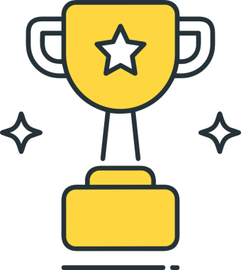 Kazanan ikon sembolü, ödül ödülünün renk tasarımı ile tasarımı ile tasvir edilmesi, modern grafik sanatları dijital tasarımı için mükemmel bir başarı ve zafer sembolü.