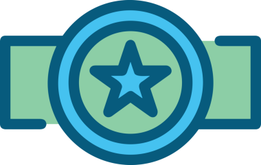 Kazanan ikon sembolü, ödül ödülünün renk tasarımı ile tasarımı ile tasvir edilmesi, modern grafik sanatları dijital tasarımı için mükemmel bir başarı ve zafer sembolü.