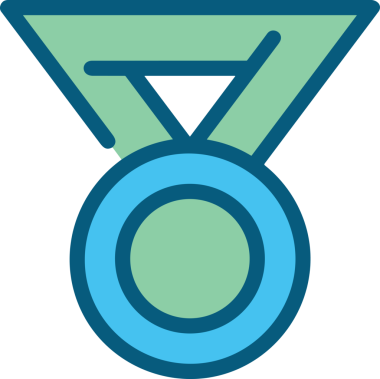 Kazanan ikon sembolü, ödül ödülünün renk tasarımı ile tasarımı ile tasvir edilmesi, modern grafik sanatları dijital tasarımı için mükemmel bir başarı ve zafer sembolü.