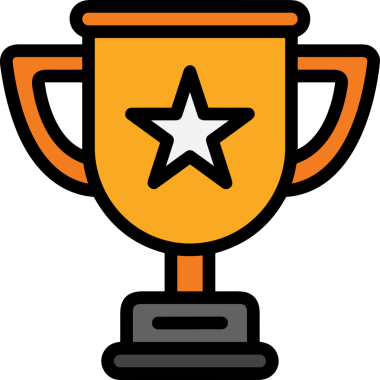 Kazanan ikon sembolü, ödül ödülünün renk tasarımı ile tasarımı ile tasvir edilmesi, modern grafik sanatları dijital tasarımı için mükemmel bir başarı ve zafer sembolü.