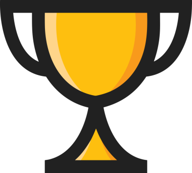 Kazanan ikon sembolü, ödül ödülünün renk tasarımı ile tasarımı ile tasvir edilmesi, modern grafik sanatları dijital tasarımı için mükemmel bir başarı ve zafer sembolü.