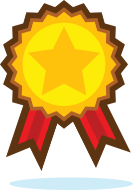 Kazanan ikon sembolü, ödül ödülünün renk tasarımı ile tasarımı ile tasvir edilmesi, modern grafik sanatları dijital tasarımı için mükemmel bir başarı ve zafer sembolü.