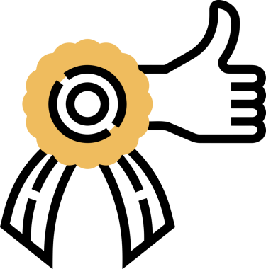 Kazanan ikon sembolü, ödül ödülünün renk tasarımı ile tasarımı ile tasvir edilmesi, modern grafik sanatları dijital tasarımı için mükemmel bir başarı ve zafer sembolü.