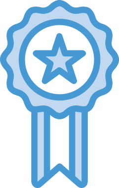 Kazanan ikon sembolü, ödül ödülünün renk tasarımı ile tasarımı ile tasvir edilmesi, modern grafik sanatları dijital tasarımı için mükemmel bir başarı ve zafer sembolü.