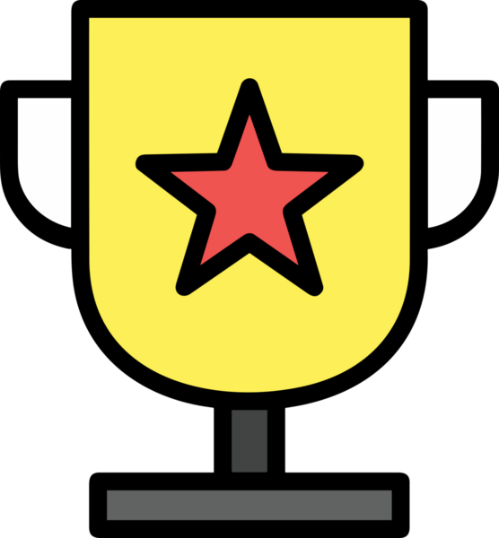 Kazanan ikon sembolü, ödül ödülünün renk tasarımı ile tasarımı ile tasvir edilmesi, modern grafik sanatları dijital tasarımı için mükemmel bir başarı ve zafer sembolü.