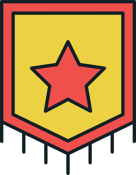 Kazanan ikon sembolü, ödül ödülünün renk tasarımı ile tasarımı ile tasvir edilmesi, modern grafik sanatları dijital tasarımı için mükemmel bir başarı ve zafer sembolü.