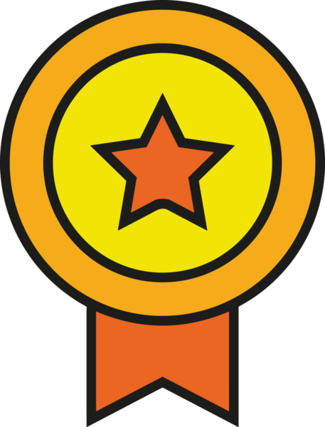 Kazanan ikon sembolü, ödül ödülünün renk tasarımı ile tasarımı ile tasvir edilmesi, modern grafik sanatları dijital tasarımı için mükemmel bir başarı ve zafer sembolü.