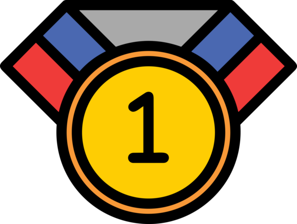 Kazanan ikon sembolü, ödül ödülünün renk tasarımı ile tasarımı ile tasvir edilmesi, modern grafik sanatları dijital tasarımı için mükemmel bir başarı ve zafer sembolü.