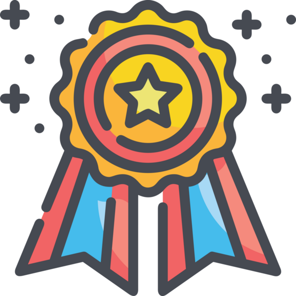 Kazanan ikon sembolü, ödül ödülünün renk tasarımı ile tasarımı ile tasvir edilmesi, modern grafik sanatları dijital tasarımı için mükemmel bir başarı ve zafer sembolü.