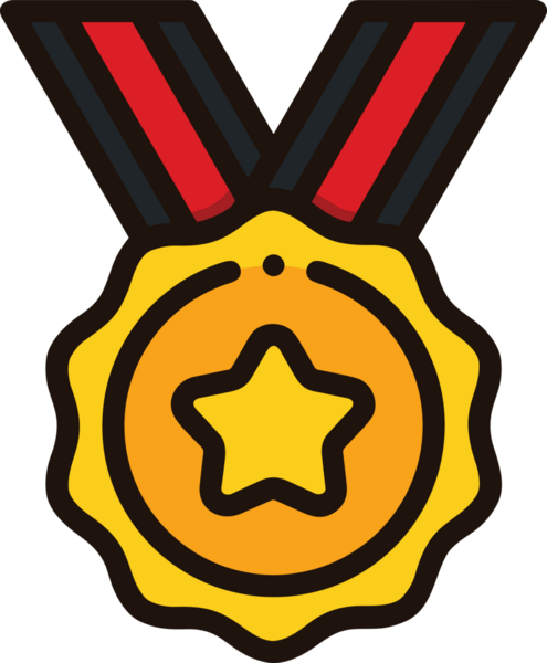 Kazanan ikon sembolü, ödül ödülünün renk tasarımı ile tasarımı ile tasvir edilmesi, modern grafik sanatları dijital tasarımı için mükemmel bir başarı ve zafer sembolü.