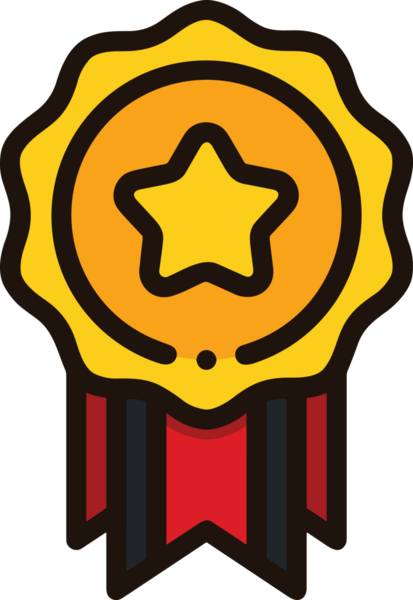 Kazanan ikon sembolü, ödül ödülünün renk tasarımı ile tasarımı ile tasvir edilmesi, modern grafik sanatları dijital tasarımı için mükemmel bir başarı ve zafer sembolü.