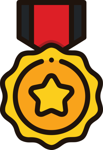 Kazanan ikon sembolü, ödül ödülünün renk tasarımı ile tasarımı ile tasvir edilmesi, modern grafik sanatları dijital tasarımı için mükemmel bir başarı ve zafer sembolü.