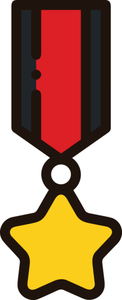 Kazanan ikon sembolü, ödül ödülünün renk tasarımı ile tasarımı ile tasvir edilmesi, modern grafik sanatları dijital tasarımı için mükemmel bir başarı ve zafer sembolü.