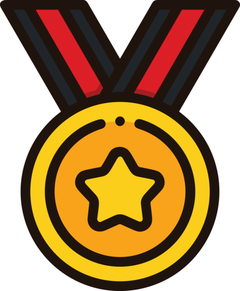 Kazanan ikon sembolü, ödül ödülünün renk tasarımı ile tasarımı ile tasvir edilmesi, modern grafik sanatları dijital tasarımı için mükemmel bir başarı ve zafer sembolü.