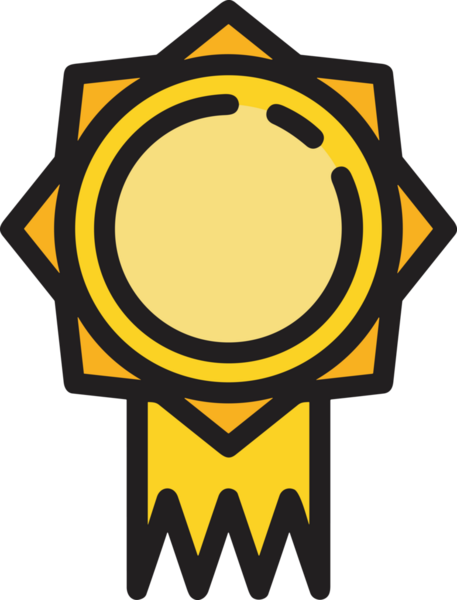 Kazanan ikon sembolü, ödül ödülünün renk tasarımı ile tasarımı ile tasvir edilmesi, modern grafik sanatları dijital tasarımı için mükemmel bir başarı ve zafer sembolü.