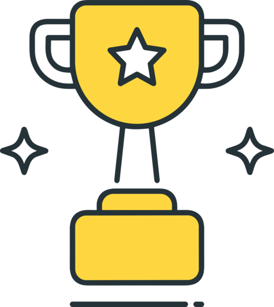 Kazanan ikon sembolü, ödül ödülünün renk tasarımı ile tasarımı ile tasvir edilmesi, modern grafik sanatları dijital tasarımı için mükemmel bir başarı ve zafer sembolü.