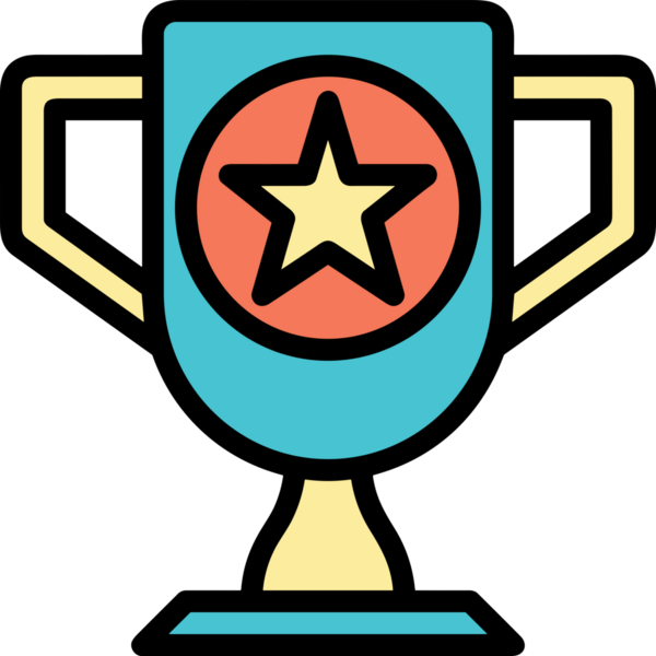 Kazanan ikon sembolü, ödül ödülünün renk tasarımı ile tasarımı ile tasvir edilmesi, modern grafik sanatları dijital tasarımı için mükemmel bir başarı ve zafer sembolü.