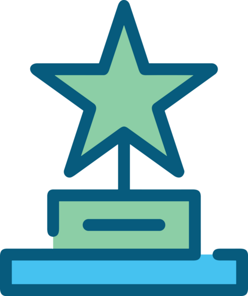 Kazanan ikon sembolü, ödül ödülünün renk tasarımı ile tasarımı ile tasvir edilmesi, modern grafik sanatları dijital tasarımı için mükemmel bir başarı ve zafer sembolü.