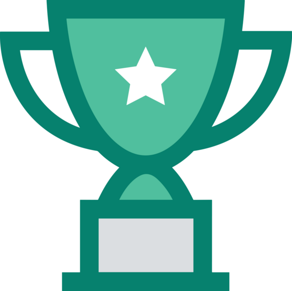 Kazanan ikon sembolü, ödül ödülünün renk tasarımı ile tasarımı ile tasvir edilmesi, modern grafik sanatları dijital tasarımı için mükemmel bir başarı ve zafer sembolü.