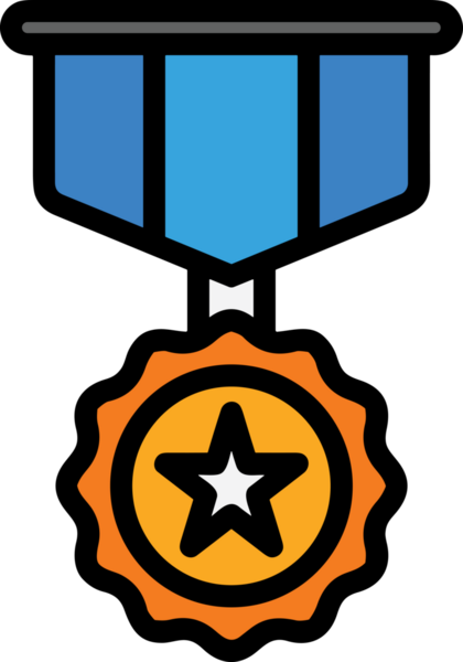 Kazanan ikon sembolü, ödül ödülünün renk tasarımı ile tasarımı ile tasvir edilmesi, modern grafik sanatları dijital tasarımı için mükemmel bir başarı ve zafer sembolü.