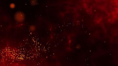 Soyut ateş. Uçan sıcak parçacıklar. Isı ve kavurucu.